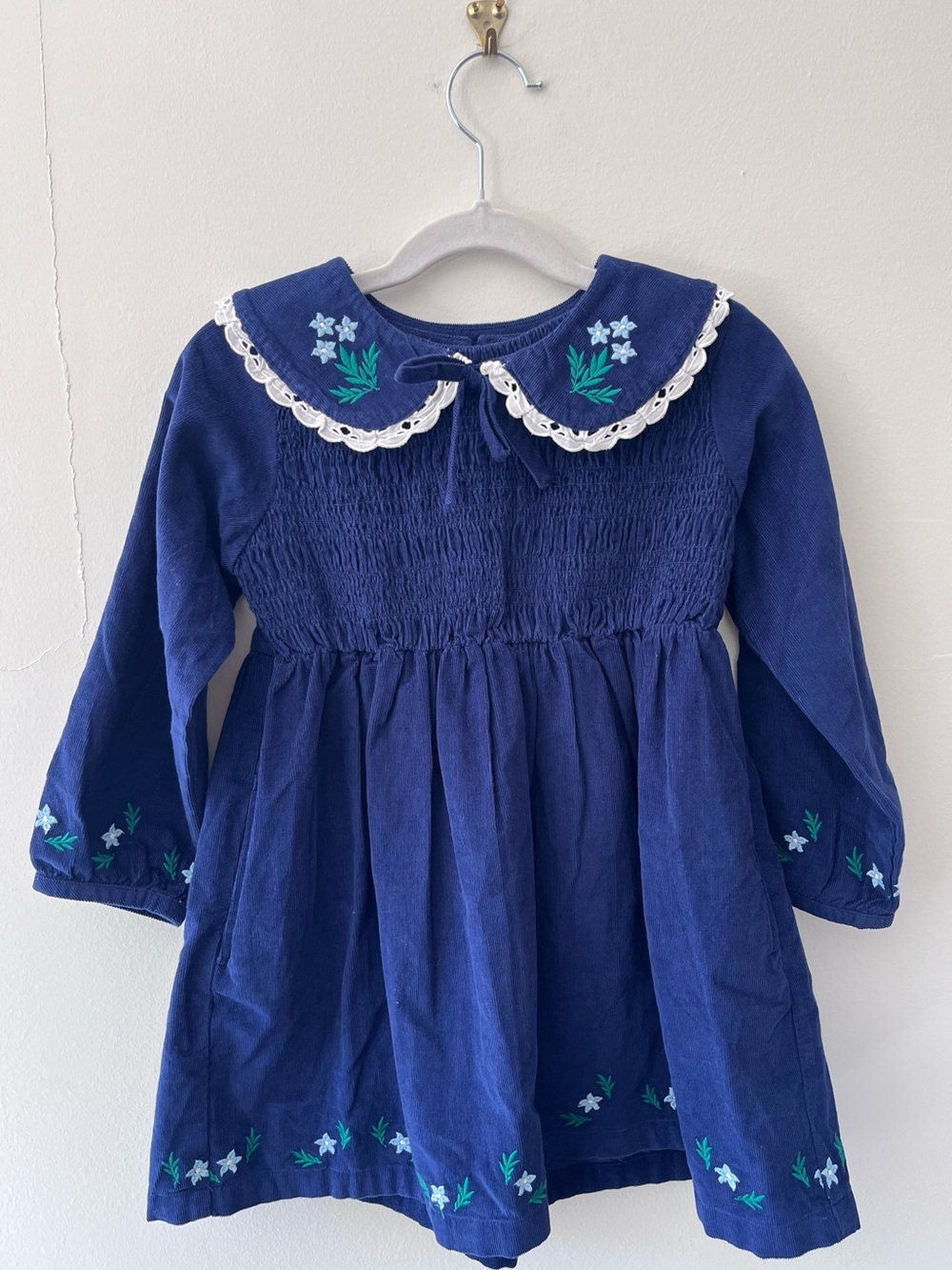 Hanna Andersson | Embroidered Corduroy Dress | Size 4